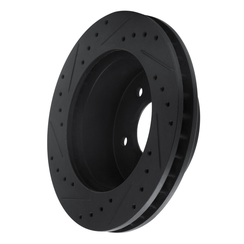 Chevrolet ASTRO Brake Rotor (1) - Front Right - R1 Concepts - Drilled & Slotted - Black - `90-`02